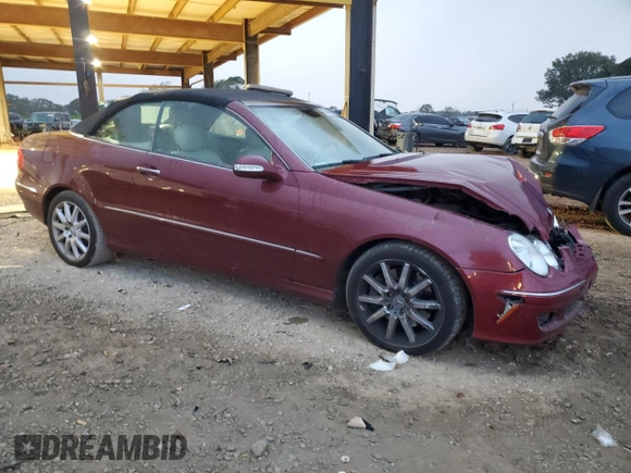 2007 Mercedes-Benz CLK 350 with VIN WDBTK56F17F217689, listed as a Copart auction lot 78733614 with 137,068 mi miles and Salvage Title. Bid and sale history available at DreamBid. Image 4.