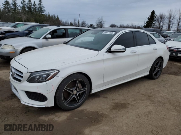 2017 Mercedes-Benz C 300 with VIN 55SWF4KB0HU207207, listed as a Copart auction lot 49957165 with 128,013 mi miles and Salvage title. Bid and sale history available at DreamBid. Image 1.