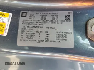 2014 GMC Sierra 1500 z VIN 1GTN1TEH7EZ350960, wystawiony jako Copart lot #49641945 z przebiegiem Nie podano mil oraz Szkoda całkowita • Salvage title. Historia ofert i sprzedaży dostępna na DreamBid. Obrazek 12.