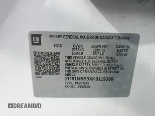 2019 Cadillac XTS Luxury with VIN 2G61M5S3XK9119389, listed as a Copart auction lot 45212585 with 106,566 mi miles and Salvage Title. Bid and sale history available at DreamBid. Image 12.