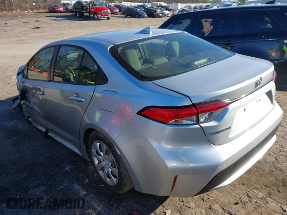 2020 Toyota Corolla LE with VIN JTDEPRAE7LJ113796, listed as a IAAI auction lot 41222712 with 1 mi miles. Bid and sale history available at carsss.com. Image 3.