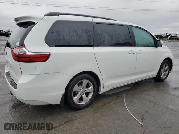 2017 Toyota Sienna LE Auto Access Seat с VIN 5TDKZ3DC4HS840442, выставлен на аукционе Copart как лот 52109575 с пробегом 124 257 миль миль и На запчасти • Non repairable. История ставок и продаж доступна на DreamBid. Изображение 3.