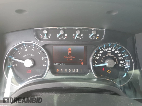 2011 Ford F-150 XLT with VIN 1FTFW1ET0BFD20095, listed as a Copart auction lot 51223915 with 205,870 mi miles and Salvage Title. Bid and sale history available at carsss.com. Image 9.