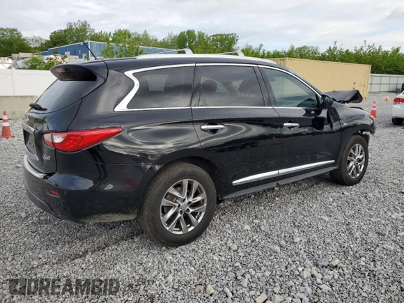 2015 Infiniti QX60 with VIN 5N1AL0MM9FC533833, listed as a Copart auction lot 56818725 with 160,761 mi miles and Salvage title. Bid and sale history available at DreamBid. Image 3.