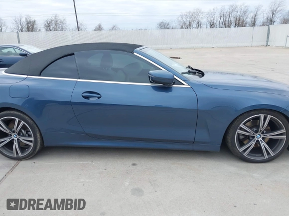 2023 BMW 4 Series 430i with VIN WBA23AT05PCL83537, listed as a IAAI auction lot 41352545 with 1 mi miles. Bid and sale history available at carsss.com. Image 13.