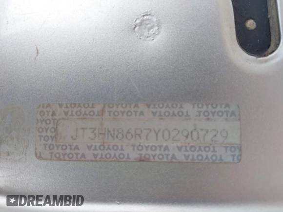 2000 Toyota 4Runner SR5 z VIN JT3HN86R7Y0290729, wystawiony jako IAAI lot #42409622 z przebiegiem 315 804 mil mil oraz . Historia ofert i sprzedaży dostępna na DreamBid. Obrazek 9.