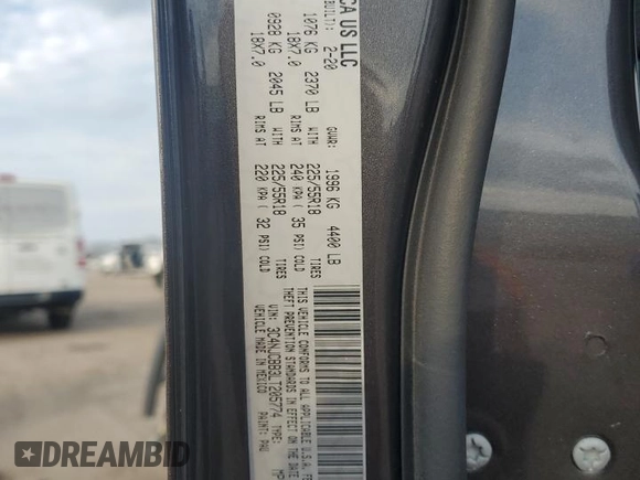 2020 Jeep Compass Latitude with VIN 3C4NJCBB3LT205774, listed as a Copart auction lot 43865785 with 62,880 mi miles and Salvage Title. Bid and sale history available at carsss.com. Image 13.