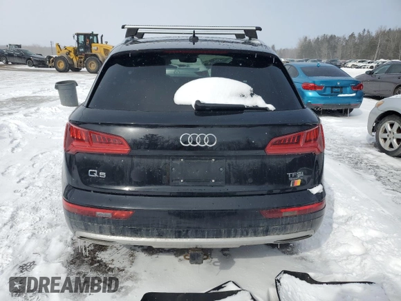 2018 Audi Q5 Premium with VIN WA1ANAFY9J2002936, listed as a Copart auction lot 46280385 with 135,726 mi miles and Clean Title. Bid and sale history available at carsss.com. Image 6.