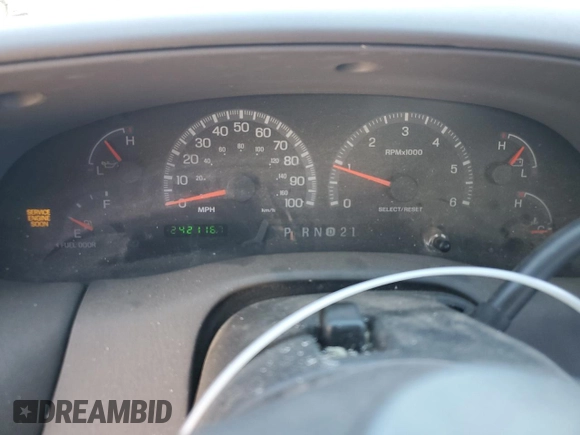 2000 Ford F-150 XL with VIN 1FTRX17L0YNA51439, listed as a Copart auction lot 44056595 with 242,116 mi miles and Clean Title. Bid and sale history available at carsss.com. Image 9.