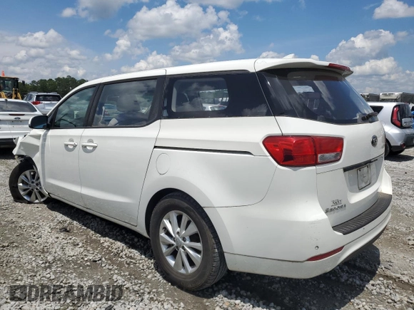 2015 Kia Sedona L with VIN KNDMA5C17F6022132, listed as a Copart auction lot 57431604 with 54,583 mi miles and Salvage Title. Bid and sale history available at carsss.com. Image 2.