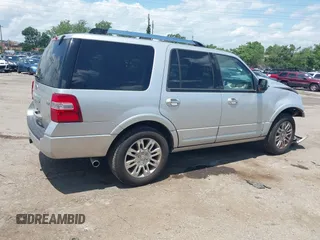 2011 Ford Expedition Limited with VIN 1FMJU2A5XBEF25695, listed as a IAAI auction lot 42534845 with 236,283 mi miles and . Bid and sale history available at DreamBid. Image 4.
