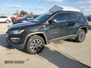 2020 Jeep Compass Trailhawk with VIN 3C4NJDDBXLT196297, listed as a Copart auction lot 87486584 with 108,766 mi miles and Salvage Title. Bid and sale history available at carsss.com. Image 1.