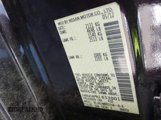 2012 Nissan Maxima SV с VIN 1N4AA5AP9CC853001, выставлен на аукционе IAAI как лот 37522786 с пробегом Не указан миль и . История ставок и продаж доступна на DreamBid. Изображение 9.