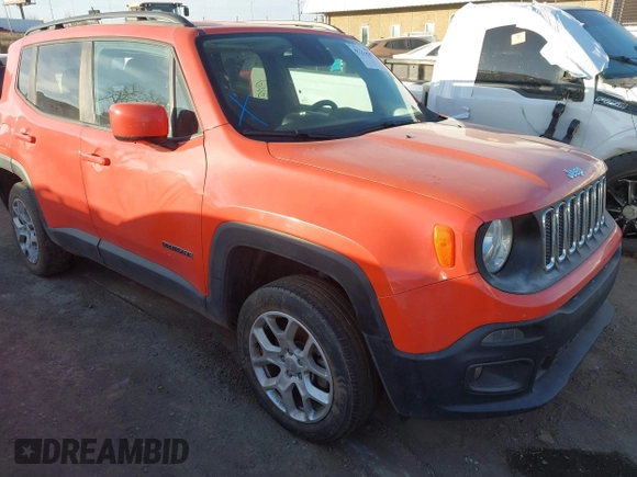 2017 Jeep Renegade Altitude with VIN ZACCJBBB7HPF73083, listed as a IAAI auction lot 41114187 with 1 mi miles. Bid and sale history available at carsss.com. Image 1.