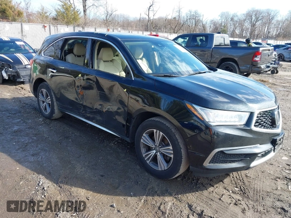 2019 Acura MDX with VIN 5J8YD4H39KL036513, listed as a IAAI auction lot 41487504 with 76,417 mi miles. Bid and sale history available at carsss.com. Image 1.