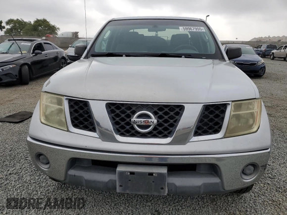 2007 Nissan Frontier SE with VIN 1N6AD07UX7C435647, listed as a Copart auction lot 59967955 with 153,902 mi miles and Salvage title. Bid and sale history available at DreamBid. Image 5.