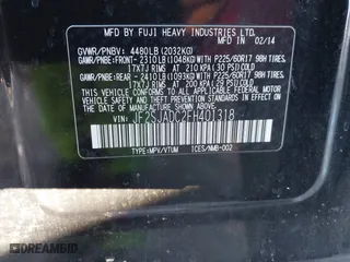 2015 Subaru Forester 2.5i Premium with VIN JF2SJADC2FH401318, listed as a IAAI auction lot 41451231 with 152,489 mi miles. Bid and sale history available at carsss.com. Image 9.