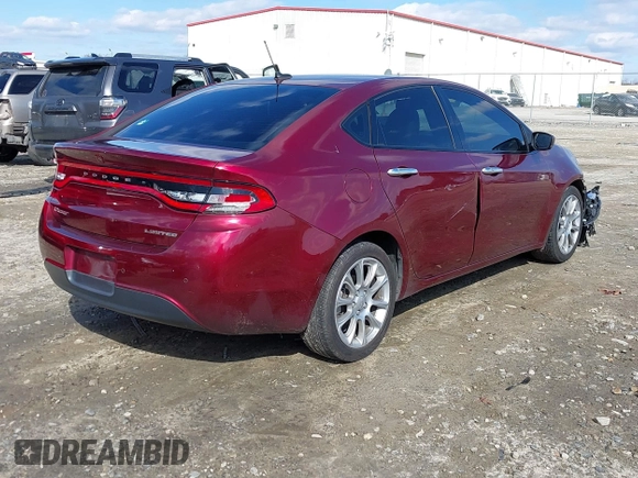 2015 Dodge Dart Limited with VIN 1C3CDFCB1FD364631, listed as a IAAI auction lot 41388112 with 182,449 mi miles. Bid and sale history available at carsss.com. Image 4.