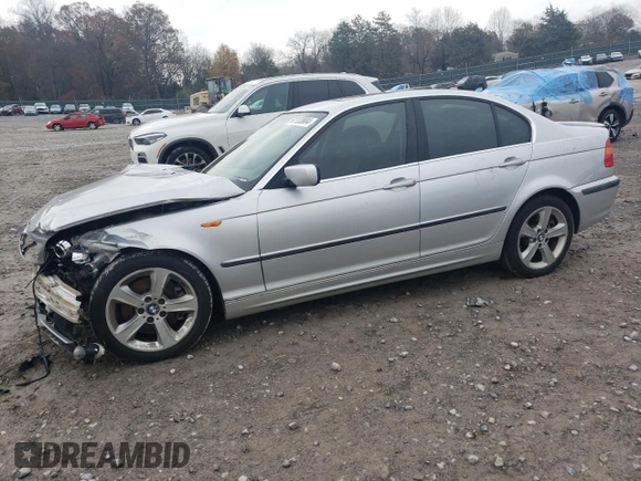 2005 BMW 3 Series 330i with VIN WBAEV53415KM42569, listed as a Copart auction lot 82333804 with 195,594 mi miles and Salvage Title. Bid and sale history available at carsss.com. Image 1.