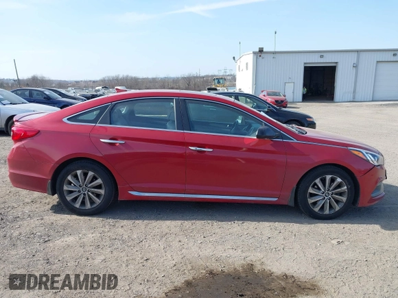2017 Hyundai Sonata Sport with VIN 5NPE34AF6HH571353, listed as a IAAI auction lot 41796296 with 102,196 mi miles. Bid and sale history available at carsss.com. Image 13.