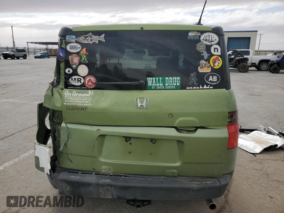 2006 Honda Element EX-P with VIN 5J6YH28766L025530, listed as a Copart auction lot 51816155 with 240,626 mi miles and Salvage Title. Bid and sale history available at DreamBid. Image 6.