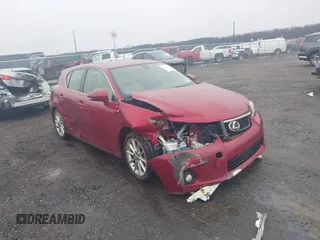 2011 Lexus CT 200h with VIN JTHKD5BH9B2031217, listed as a IAAI auction lot 41487005 with 110,831 mi miles. Bid and sale history available at carsss.com. Image 1.
