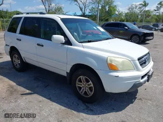 2004 Honda Pilot EX with VIN 2HKYF18664H550277, listed as a IAAI auction lot 41966015 with 285,700 mi miles. Bid and sale history available at carsss.com. Image 1.