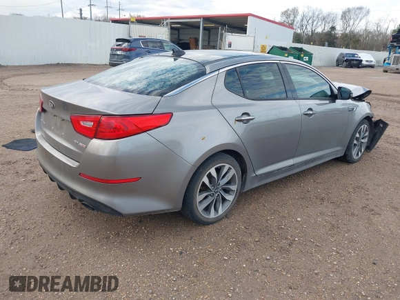 2015 Kia Optima SX Turbo with VIN 5XXGR4A6XFG395441, listed as a IAAI auction lot 41460842 with 140,958 mi miles. Bid and sale history available at carsss.com. Image 4.