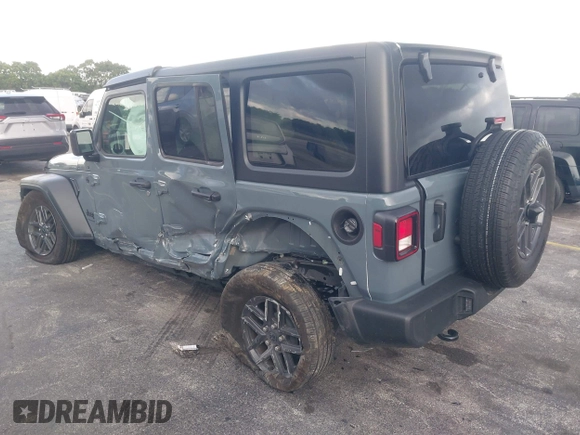 2024 Jeep Wrangler Sport S with VIN 1C4PJXDN8RW370133, listed as a IAAI auction lot 42453029 with 10,415 mi miles and . Bid and sale history available at DreamBid. Image 3.