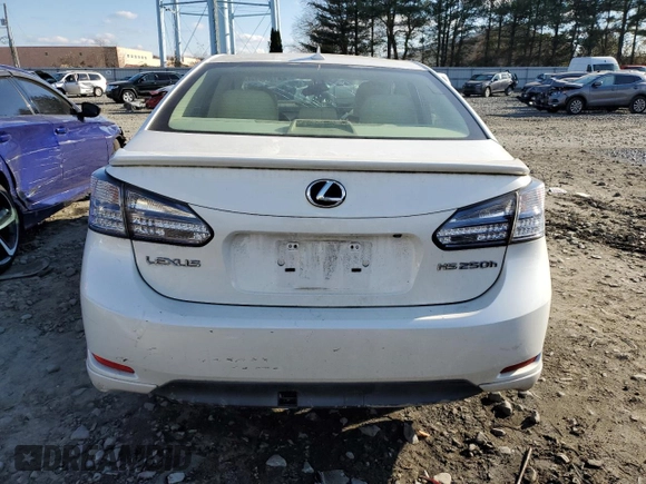 2010 Lexus HS 250h with VIN JTHBB1BA8A2019818, listed as a Copart auction lot 82401384 with 115,184 mi miles and Salvage Title. Bid and sale history available at DreamBid. Image 6.