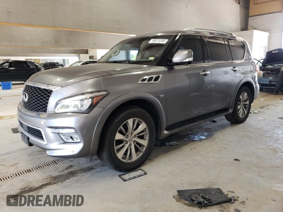 2017 Infiniti QX80 with VIN JN8AZ2NE1H9154366, listed as a Copart auction lot 59975204 with 130,499 mi miles and Salvage Title. Bid and sale history available at carsss.com. Image 1.