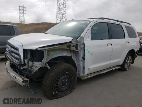 2017 Toyota Sequoia Limited with VIN 5TDJW5G11HS147693, listed as a Copart auction lot 48487305 with 163,857 mi miles and Salvage Title. Bid and sale history available at carsss.com. Image 1.