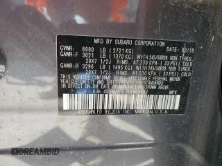 2019 Subaru Ascent Touring z VIN 4S4WMARD7K3460392, wystawiony jako Copart lot #57252205 z przebiegiem 68 997 mil mil oraz Nie do naprawy • Non repairable. Historia ofert i sprzedaży dostępna na DreamBid. Obrazek 14.