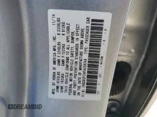 2015 Honda Accord Sedan LX with VIN 1HGCR2F34FA059248, listed as a Copart auction lot 47627735 with 76,779 mi miles and Salvage Title. Bid and sale history available at carsss.com. Image 15.