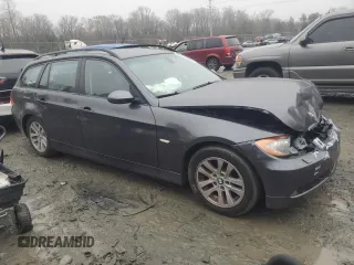2007 BMW 3 Series 328xi with VIN WBAVT73517FZ36937, listed as a Copart auction lot 84458504 with 109,143 mi miles and Salvage title. Bid and sale history available at DreamBid. Image 4.