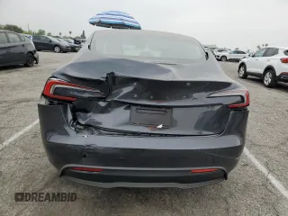 2025 Tesla Model 3 Long Range with VIN 5YJ3E1EA7SF969403, listed as a Copart auction lot 55348185 with 2,613 mi miles and Salvage title. Bid and sale history available at DreamBid. Image 6.