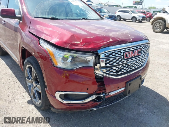 2017 GMC Acadia Denali with VIN 1GKKNPLS3HZ199573, listed as a IAAI auction lot 42092475 with 117,424 mi miles. Bid and sale history available at carsss.com. Image 6.