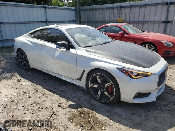 2020 Infiniti Q60 Red Sport 400 with VIN JN1FV7EL0LM460427, listed as a Copart auction lot 73353544 with 40,881 mi miles and Salvage title. Bid and sale history available at DreamBid. Image 4.