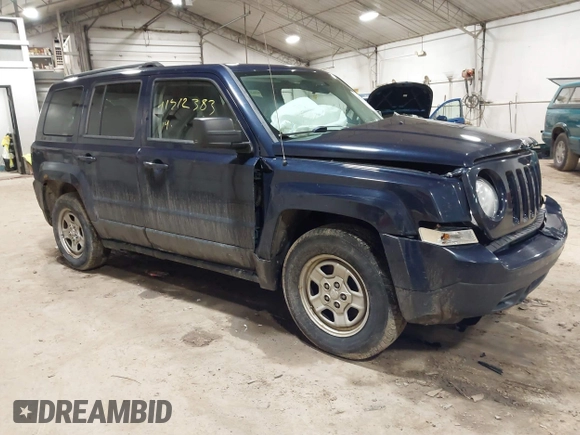 2014 Jeep Patriot Sport with VIN 1C4NJPBA1ED553340, listed as a IAAI auction lot 41212383 with 119,819 mi miles and . Bid and sale history available at DreamBid. Image 1.