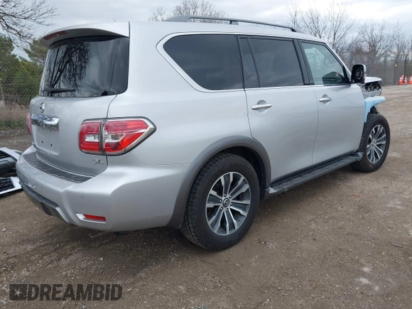 2020 Nissan Armada SL with VIN JN8AY2NC9L9616120, listed as a IAAI auction lot 42092766 with 52,593 mi miles. Bid and sale history available at carsss.com. Image 4.