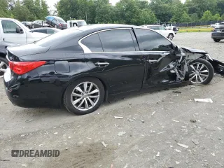 2017 Infiniti Q50 2.0t with VIN JN1CV7AP5HM642787, listed as a Copart auction lot 63081264 with 170,128 mi miles and Salvage Title. Bid and sale history available at carsss.com. Image 3.
