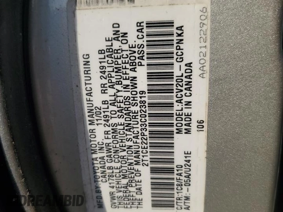 2003 Toyota Solara SE with VIN 2T1CE22P33C023819, listed as a Copart auction lot 77312914 with Not Provided miles and Salvage Title. Bid and sale history available at carsss.com. Image 13.