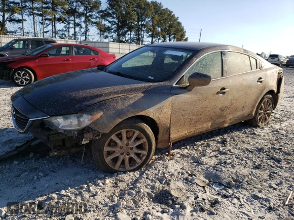 2017 Mazda Mazda6 Sport with VIN JM1GL1U50H1117438, listed as a Copart auction lot 46984415 with 129,327 mi miles and Salvage Title. Bid and sale history available at carsss.com. Image 1.