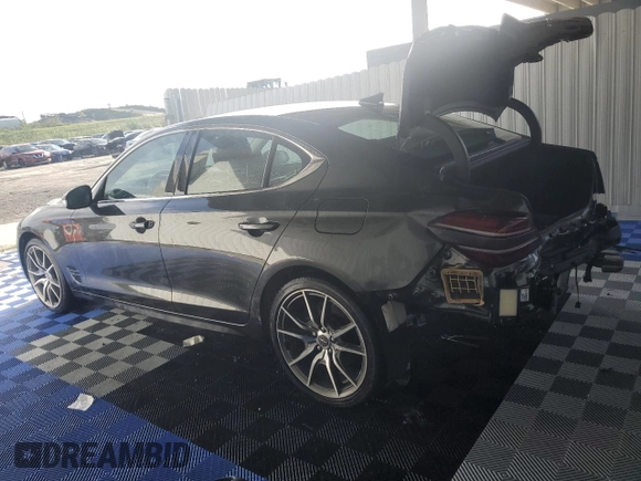 2023 Genesis G70 2.0T with VIN KMTG34TA7PU131187, listed as a Copart auction lot 75328684 with 32,784 mi miles and Non Repairable. Bid and sale history available at carsss.com. Image 2.