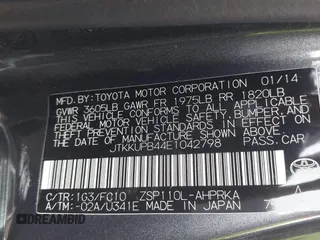 2014 Scion xD with VIN JTKKUPB44E1042798, listed as a IAAI auction lot 41934263 with 30,390 mi miles and . Bid and sale history available at DreamBid. Image 9.