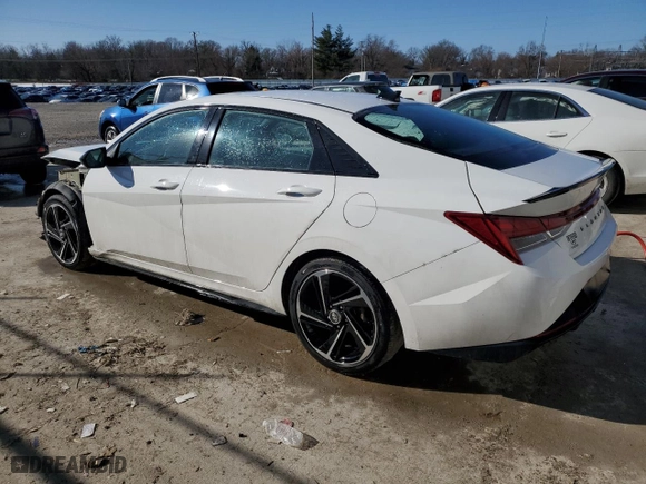 2023 Hyundai Elantra N Line with VIN KMHLR4AFXPU537308, listed as a Copart auction lot 42603105 with 64,843 mi miles and Salvage Title. Bid and sale history available at carsss.com. Image 2.
