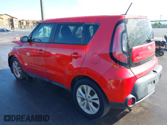 2015 Kia Soul + with VIN KNDJP3A55F7754300, listed as a IAAI auction lot 42082055 with 118,406 mi miles. Bid and sale history available at carsss.com. Image 3.