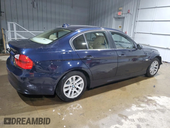 2007 BMW 3 Series 328xi with VIN WBAVC93587KX61816, listed as a Copart auction lot 88712135 with 0 mi miles and Salvage Title. Bid and sale history available at carsss.com. Image 3.