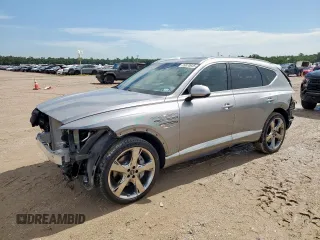 2023 Genesis GV80 z VIN KMUHBDSB8PU111494, wystawiony jako Copart lot #59970645 z przebiegiem 21 724 mil mil oraz Szkoda całkowita • Salvage title. Historia ofert i sprzedaży dostępna na DreamBid. Obrazek 1.
