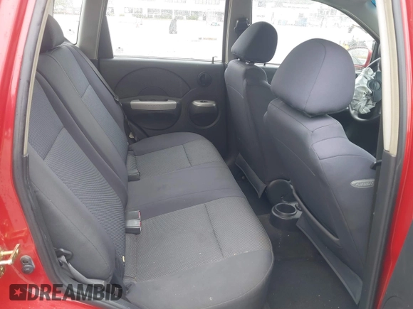 2006 Chevrolet Aveo LT with VIN KL1TG66676B549500, listed as a IAAI auction lot 41802744 with 58,777 mi miles and . Bid and sale history available at DreamBid. Image 8.